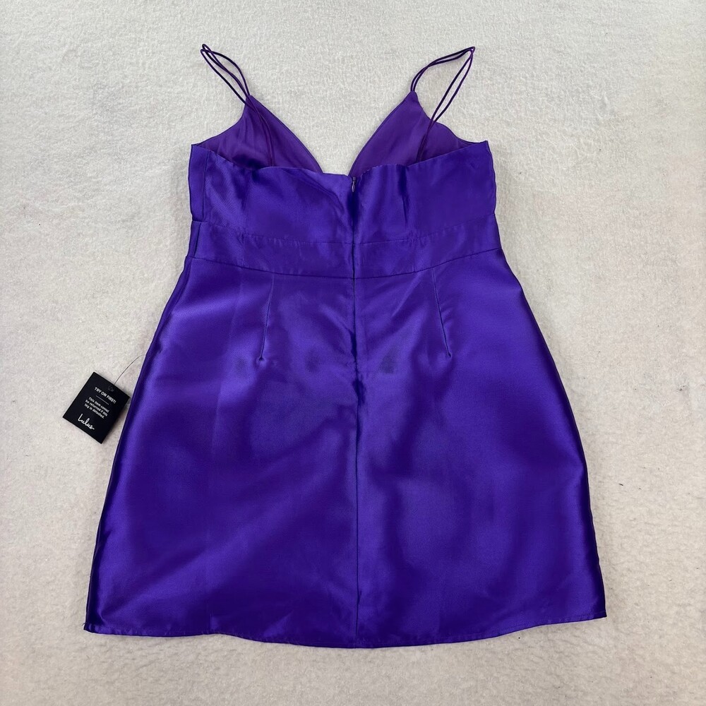 NWT Lulus Glamourous Life Purple Sleeveless Mini Dress Party Cocktail Size XL - Picture 3 of 8